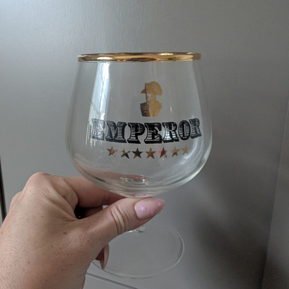 Emperor Glass with Gold Rim